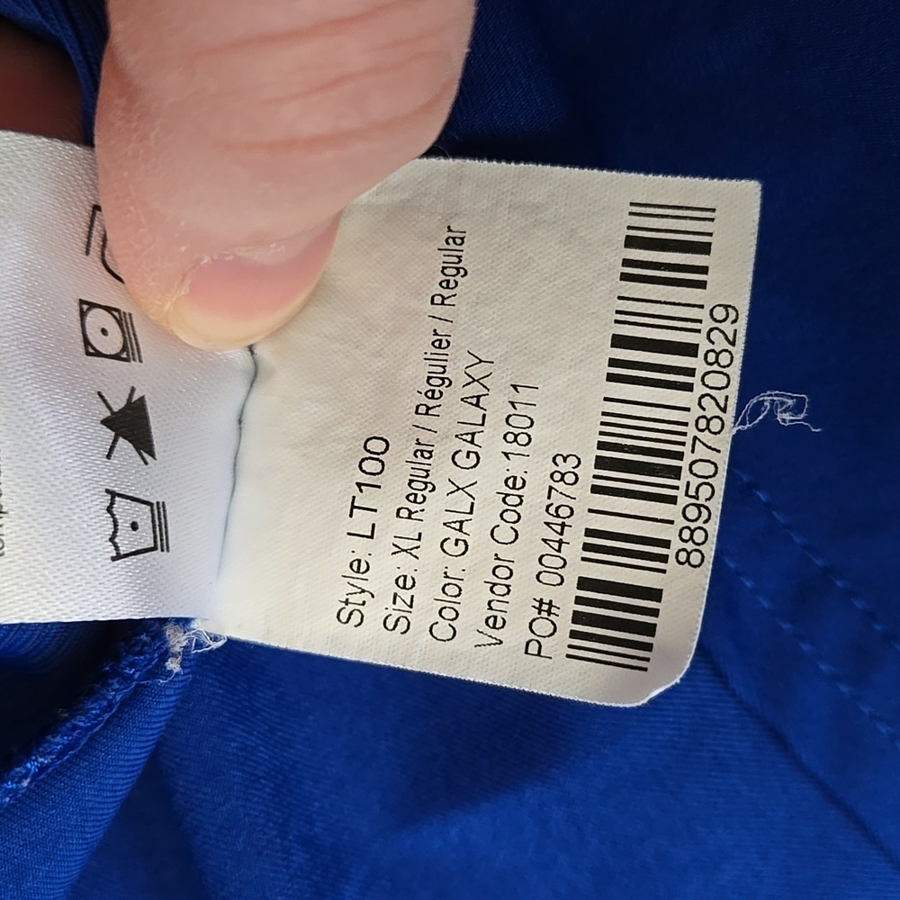 Landau Blue Scrub Top, Womens Size Extra Large - Picture 9 of 11